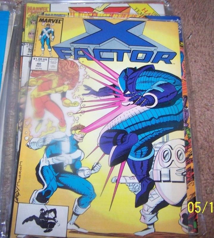 X FACTOR # 40 MARVEL 1989 original x men team -ORPHAN MAKER