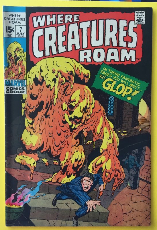 WHERE CREATURES ROAM 7 THE GLOP MARVEL 1971