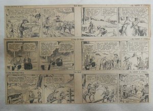 (77)  Young Buffalo Bill Dailies by Harry O'Neil from 1932 Size: 3 x 12 inches
