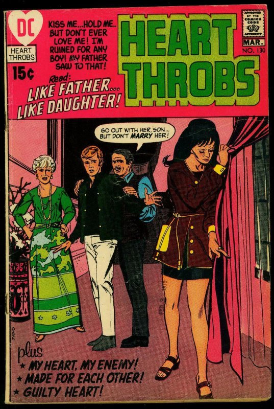 Heart Throbs #130 1971- DC Romance Late issue- G/VG