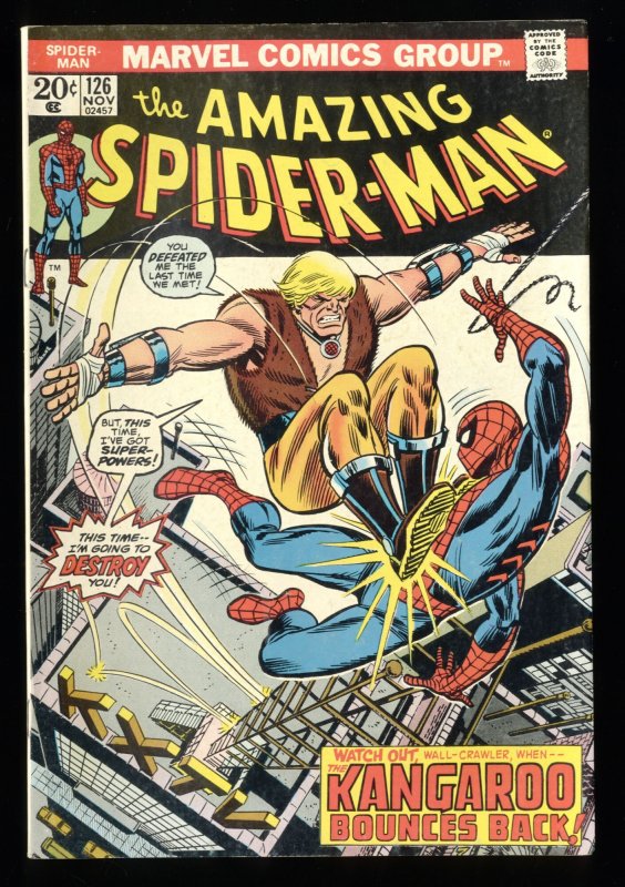 Amazing Spider-Man #126 VF+ 8.5 Kangaroo!