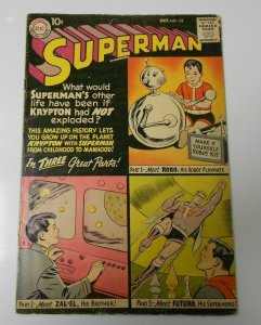 1959 SUPERMAN #132 Batman app ZAL-EL Futuro VG-