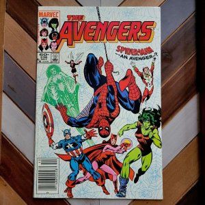 AVENGERS #236 VF (Marvel 1983) Spider-Man denied entry into The AVENGERS