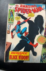 The Amazing Spider-Man #86 beware the black widow - tape 1.5 inch spine split