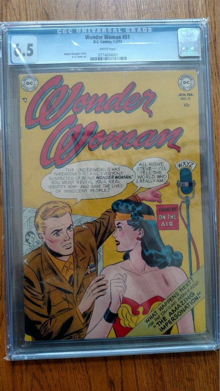 Wonder Woman #51 (Jan 52, DC) CGC 6.5