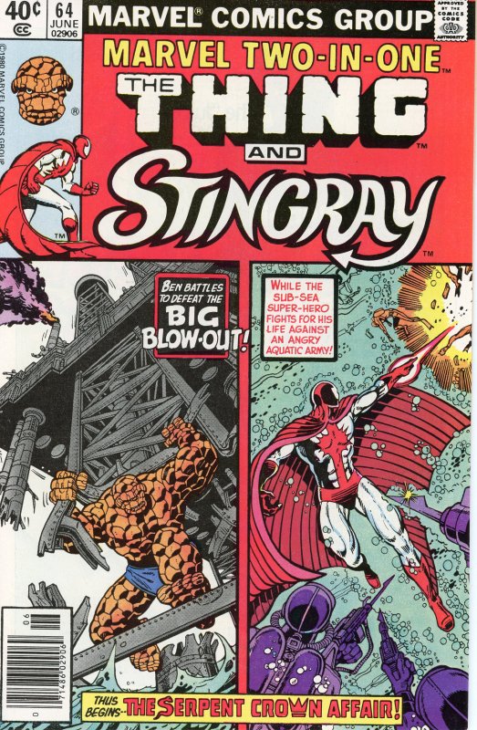 Marvel Two-in-One 64 65 66 Set - Serpent Crown Affair Story!  Perez Art!