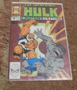 Incredible Hulk comic # 365 (Jan 1990, Marvel) countdown 3 grey hulk ms marvel