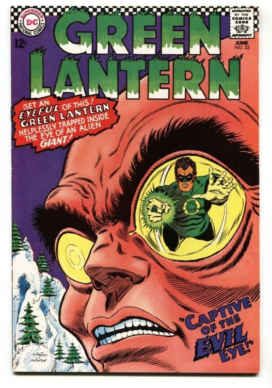 GREEN LANTERN #53 1967-DC-EVIL EYE COVER-INFANTINO ART VF+