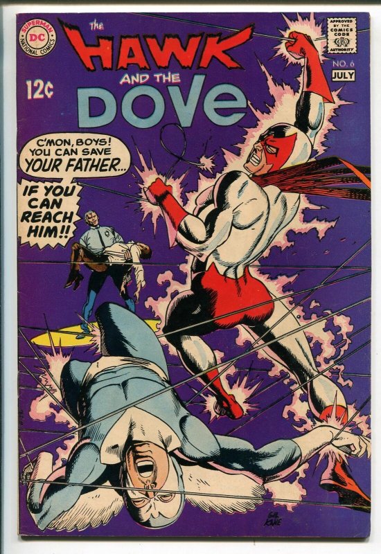 HAWK AND THE DOVE #6 1969-DC COMICS-GIL KANE-FINAL ISSUE-vf