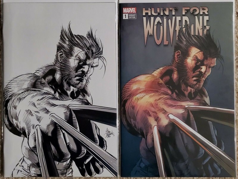 HUNT FOR WOLVERINE #1 MIKE DEODATO B&W VIRGIN & VARIANT