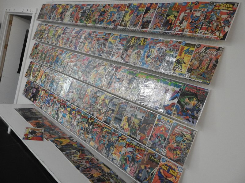 Huge Lot of 130+ Comics W/ Action Comics, Batman, Superman Avg. VF- Condition!