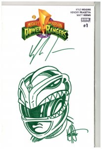 MIGHTY MORPHIN POWER RANGERS #1 SKETCH & SIGNED KEN HAESER/KYLE HIGGINS W/COA.