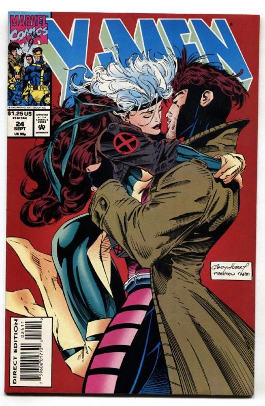 X-Men #24  Classic cover 1993- Rogue and Gambit kiss vf/nm