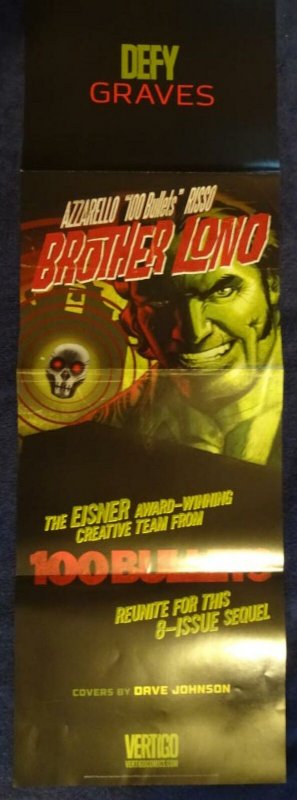 BROTHER LONO Promo Poster, 11 x 33.5, 2013, VERTIGO Unused more in our store 450