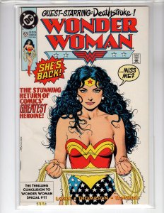 • Wonder Woman #63 (1992) Deathstroke! Bolland cover! [NSC•ECA8]