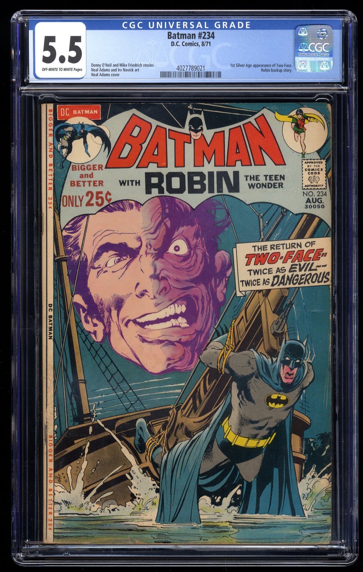 Batman #234 CGC FN Off White to White 1st Appearance Silver Age  Two-Face! | Comic Books - Bronze Age, DC Comics, Batman, Superhero /  HipComic