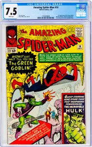 Amazing Spider-Man #14 CGC Graded 7.5 1st appearance of the Green Goblin (Nor...