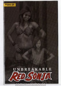 UNBREAKABLE RED SONJA (2022 DYNAMITE) #1 VARIANT 1:20 CVR J CELINA B&W N G42336