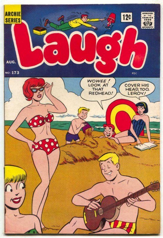 Laugh Comics #173 1965- great swimsuit cover- Archie comics VF