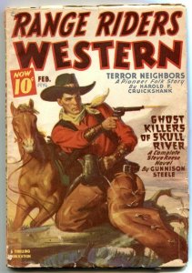 Range Riders Western Pulp February 1946- Ghost Killers of Skull River