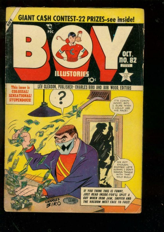 BOY COMICS #82-1952-CHARLES BIRO-IRON JAW-CRIMEBUSTER G