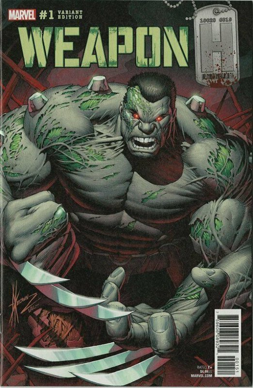 WEAPON H #1 HULK HOMAGE COVER