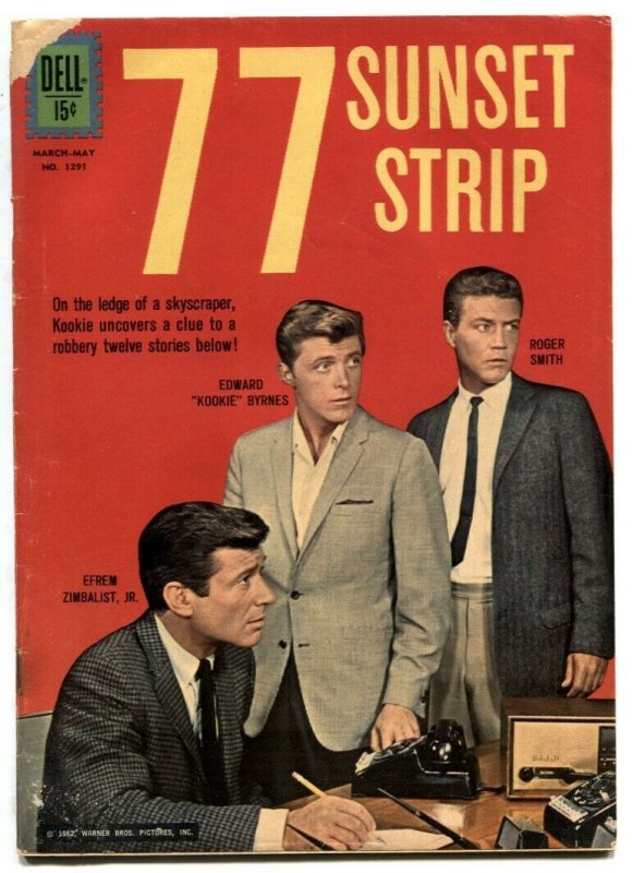 77 Sunset Strip -Four Color #1291 1962-EFREM ZIMBALIST JR fair 