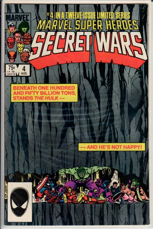 Marvel Super Heroes Secret Wars #4 Direct Edition (1984) 9.0 VFNM