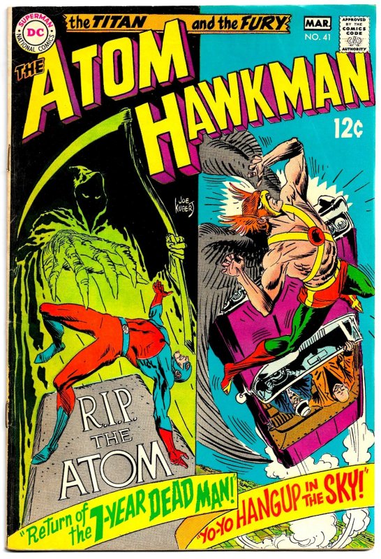 THE ATOM & HAWKMAN #41 - 43 (1969) 7.5 VF-  3 Issues! J. Kubert! M. Anderson!