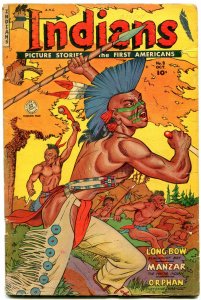 INDIANS  #8 1951-MANZAR-LONG BOW-Golden Age Fiction House Western G-