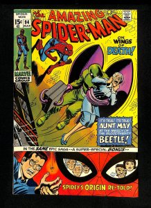 Amazing Spider-Man #94 Beetle Appearance On Wings of Death!