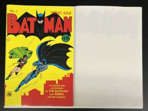 BATMAN #1 FACSIMILE EDITION CVR A + C BLANK 2023 DC NM SET PROSHIPPER