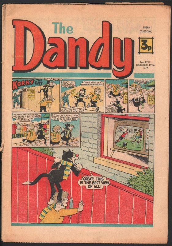 Dandy #1717 1974-D C Thompson-underground comix style-newspaper format-VG