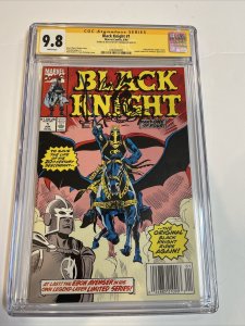 Black Knight (1990) # 1 (CGC 9.8 SS) Signed & Sketch (Black Knight) Roy Thomas