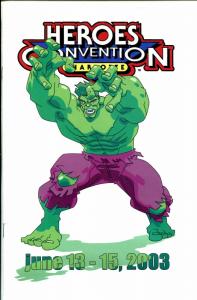 Heroes Convention Program Book 2003-Hulk-event schedule-FN/VF