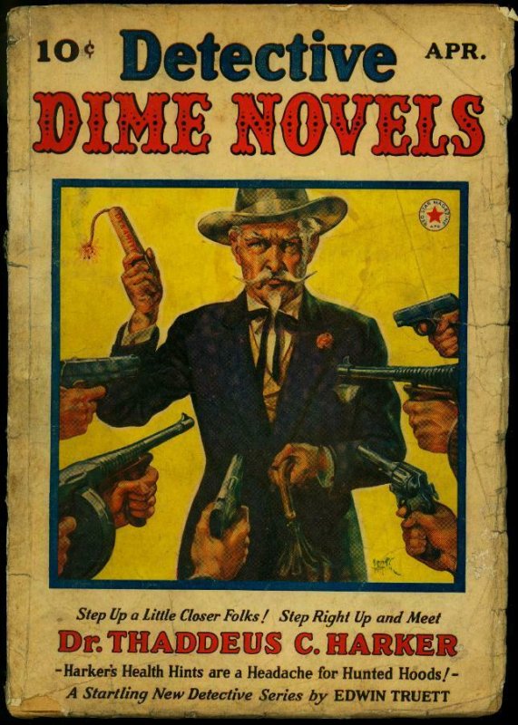 Detective Dime Novels #1 April 1940- 1st Theaadeus Harker- Pulp FAIR