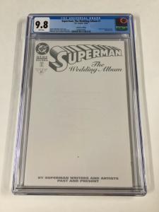 Superman The Wedding Album 1 Cgc 9.8 Collectors Edition White Pages