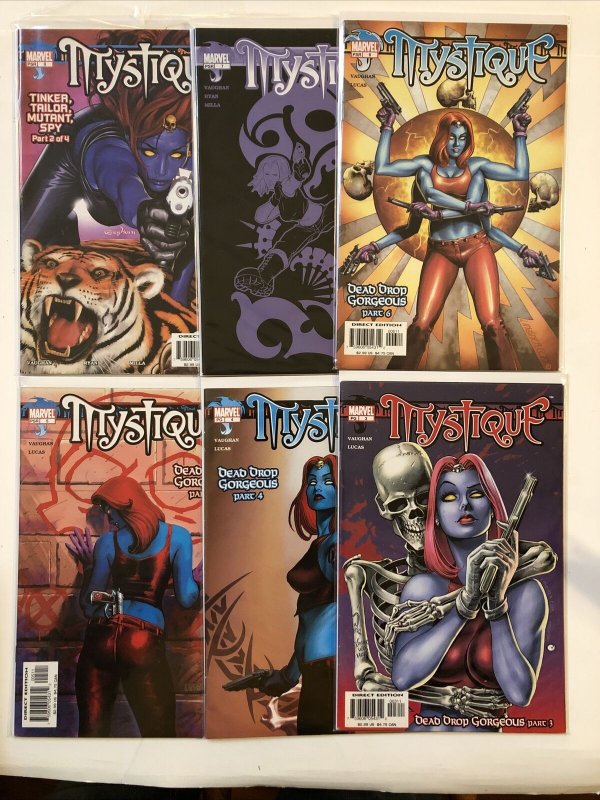 Lot Of 6 MYSTIQUE #3 4 5 6 7 8 Comic Book BRIAN VAUGHAN LINSNER X-MEN