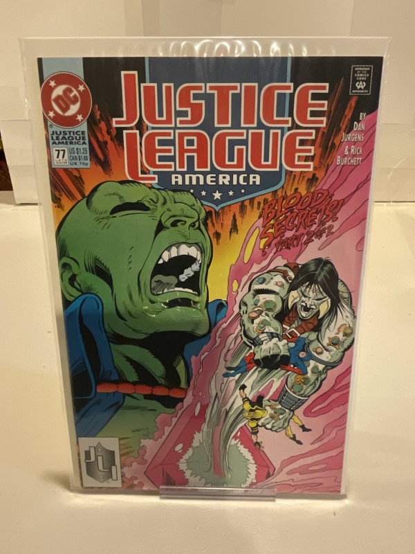 Justice League America #77  1993  9.0 (our highest grade)  Last Jurgens Issue!