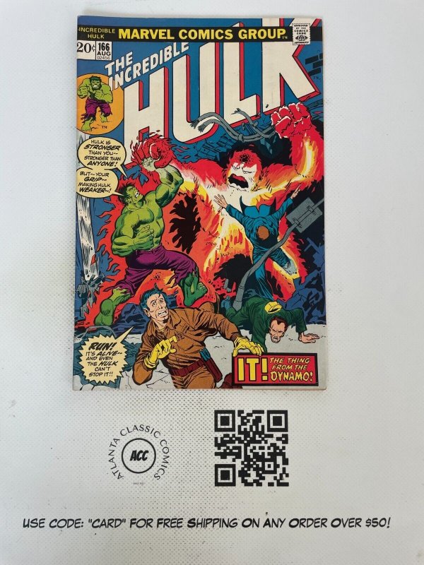 Incredible Hulk # 166 VF Marvel Comic Book Iron Man X-Men Avengers 2 J225