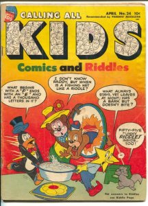 Calling All Kids #24 1949-Parents-Paddy Penguin-Twinkle-stories-comics-riddles-G