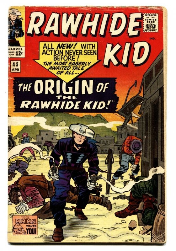 Rawhide Kid #45 comic book 1965- Origin issue- Marvel Western VG