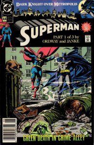 Superman (2nd Series) #44 (Newsstand) FN ; DC
