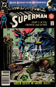 Superman (2nd Series) #44 (Newsstand) VG ; DC | low grade comic Batman Dark Knig