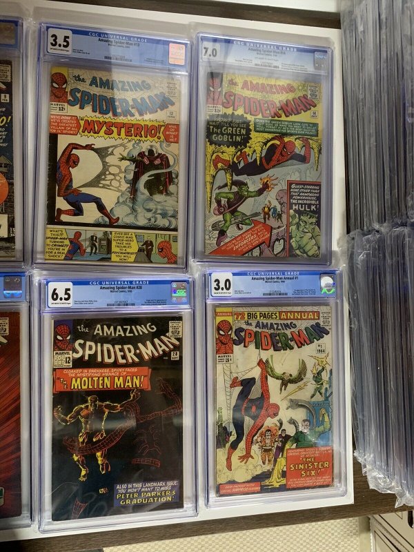 Amazing Spider-man 1 2 3 4 5 6 7 8 9 10 11 12-50 All Cgc 4.0 5.0 6.0 7.0 8.0 8.5 