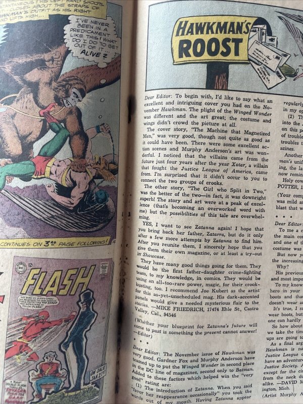 The Hawkman #6 1965 DC Comics (B) READER GRADE 