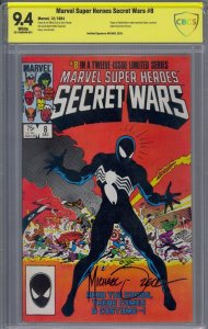 MARVEL SUPER HEROES SECRET WARS #8 CBCS 9.4 SS SIGNED ZECK WHT PGS NOT CGC