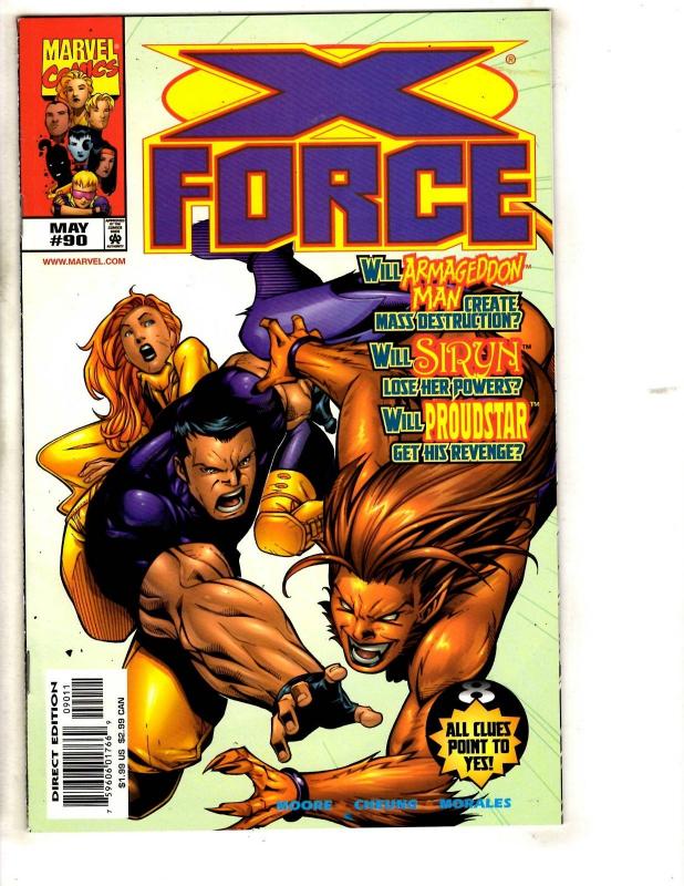 Lot Of 10 X-Force Marvel Comic Books # 86 87 88 89 90 91 92 93 94 95 X-Men CR59