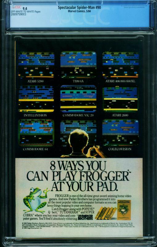 SPECTACULAR SPIDER-MAN #90-CGC GRADED 9.4 Black Costume 2009759003