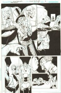 Batman: The Dark Knight #17 p.6 Mad Hatter, Tweedle Dee art by Ethan Van Sciver